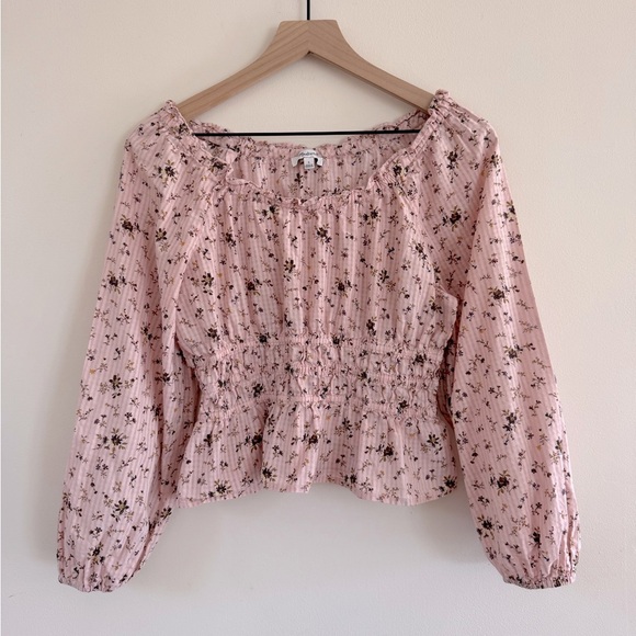Madewell Sophia Top in Bouquet Floral Pink Women's Top Size‎ S - Picture 5 of 9
